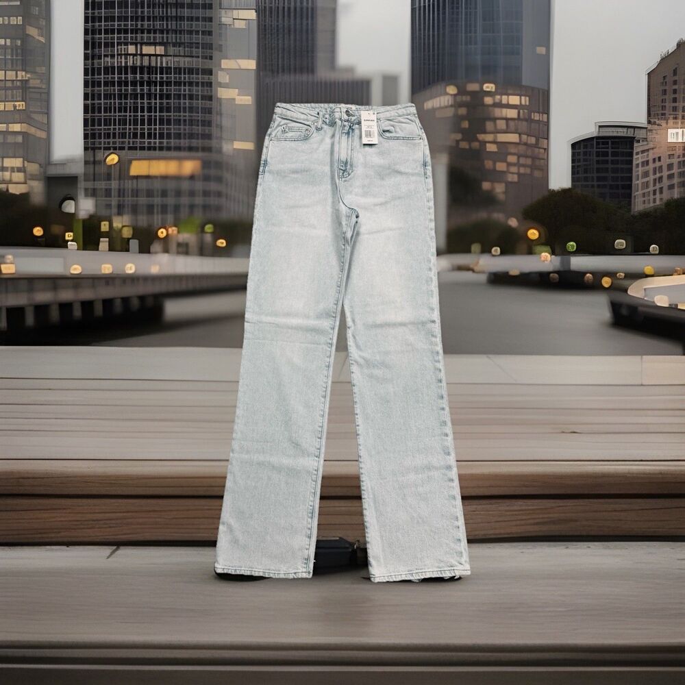 Jonathan Simkhai High Rise Straight Jeans 29 (28x32.5) Hermosa Blue Womens NWT